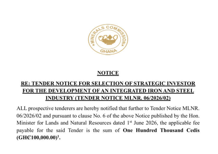 RE- TENDER NOTICE FOR SELECTION OF STRATEGIC INVESTOR – ASATO GYAMURUME IRON ORE PROJECT